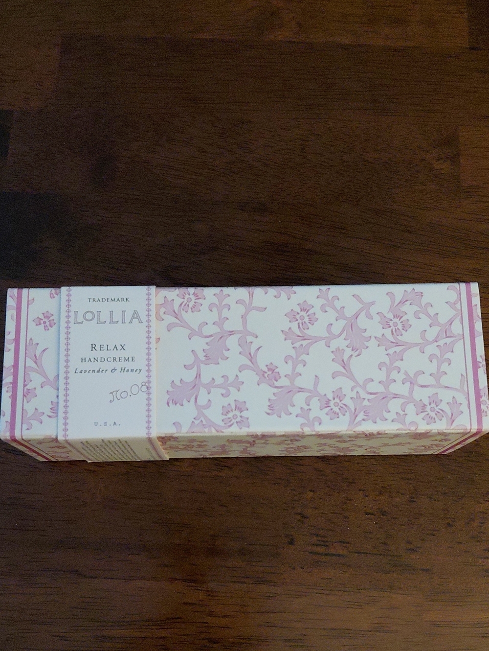 LolliA Relax Handcreme - Lavender & Honey - Pink and Cream Floral Box